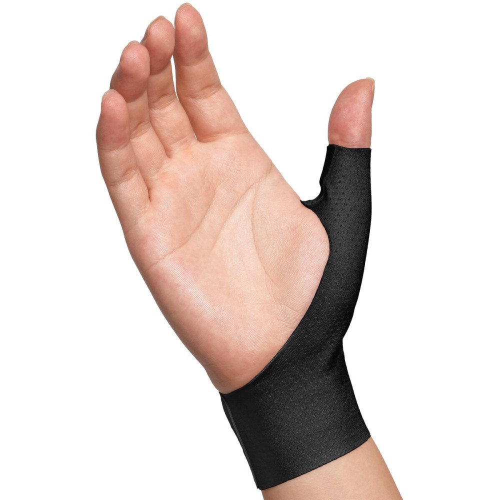 VELPEAU Elastic Thumb Wrist Support Brace (Pack of 2), Splashproof Compression Sleeve for Arthritis Pain, Tendonitis, Sprains, Sports, Splint Liner, Fits Left & Right Hands (Long Version - Black, Small)