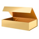 PACKHOME Extra Large Christmas Gift Box 17.5x11.3x4.3 Inches, Sturdy Shirt Box with Magnetic Lid for Clothes and Large Xmas Gifts (Glossy Gold)