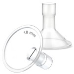 Maymom MyFit 18 mm Small Shields, Compatible with Medela Breast Pump Parts- PersonalFit, Freestyle, Harmony, Maxi, Flex Connector, Connect to Widemouth/Narrow Connector, 2pcs