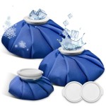 XIAEQOH Ice Bags for Injuries, 3rd Gen Reusable Ice Packs, Hot & Cold Therapy Pain Relief, Ice Bag No-Leak & Waterproof, Traditional Ice Pack, Versatile & Durable, Blue (6 in + 9 in + 11 in)