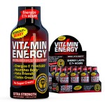 Vitamin Energy Workout+ Extra Strength Energy Shot Berry 12 Pack, 260mg Natural Caffeine, Pre-Workout, B-Vitamins, Minerals, Endurance & Performance, Zero Sugar, Gluten-Free, Vegan, 1.93 fl oz