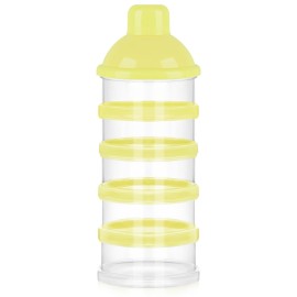 Accmor Formula Dispenser On The Go, 5 Compartments Stackable Formula Container for Travel, Baby Milk Powder Kids Snack Container, BPA Free