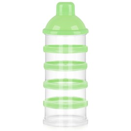 Accmor Formula Dispenser On The Go, 5 Compartments Stackable Formula Container for Travel, Baby Milk Powder Kids Snack Container, BPA Free