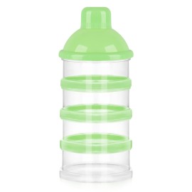 Accmor Formula Dispenser On The Go, 4 Compartments Stackable Formula Container for Travel, Baby Milk Powder Kids Snack Container, BPA Free