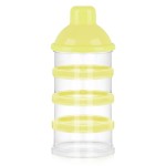 Accmor Formula Dispenser On The Go, 4 Compartments Stackable Formula Container for Travel, Baby Milk Powder Kids Snack Container, BPA Free