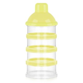 Accmor Formula Dispenser On The Go, 4 Compartments Stackable Formula Container for Travel, Baby Milk Powder Kids Snack Container, BPA Free