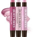 Burt\'s Bees Christmas Gifts, Lip Shimmer Pink Collection, Tinted Lip Balm Stick, Moisturizing for Hydration with Natural Glowy Pigmented Finish & Buildable Color, Value Pack, 3 Tubes x 0.09 Oz