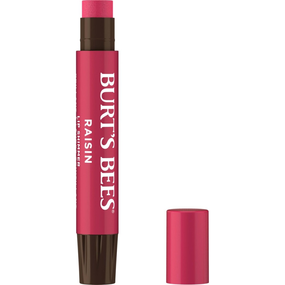 Burt\'s Bees Shimmer Lip Tint Set, Tinted Lip Balm Stick, Moisturizing for All Day Hydration with Natural Origin Glowy Pigmented Finish & Buildable Color, Raisin (1-Pack)