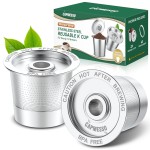CAPMESSO Reusable K Cups Coffee Pods for Keurig 1.0: Stainless Steel Refillable K Cup - Reusable Coffee Filter for Keurig 1.0 Coffee Maker, Permanent, Eco-Friendly, Innovative Design(2 Pack)