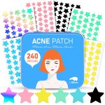 LitBear Acne Patch Pimple Patch, 6 Colors 240 Dots Star Pimple Patches with Tea Tree Oil & Centella Oil, Hydrocolloid Acne Pimple Patches for Face Cute Zit Patches Pimple Stickers Acne Dots