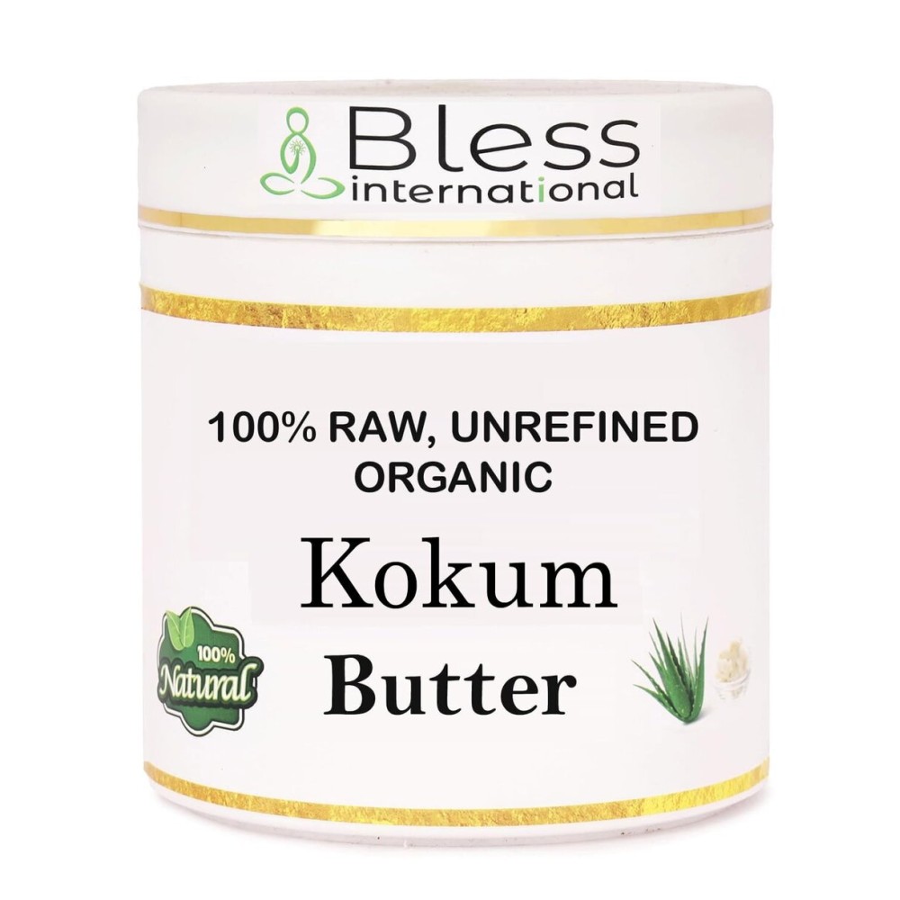 Organic Raw Kokum Butter 100% Pure,Natural & Unrefined| Skin Moisturizer For Face, Body & Hair| 1 LBS/450 GM Ivory / White Grade A | DIY Creams, Balms, Lotions, Soaps| Moisturizes Dry Skin