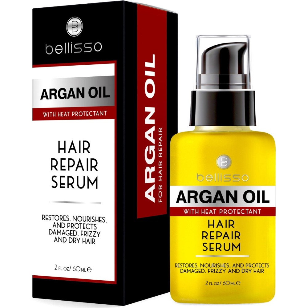 Moroccan Argan Oil Serum - Frizz Control Hair Care Products for Women - Moisturizer Treatment for Damaged, Frizzy, Dry, Curly and Straight Hair - Travel Size Hydration and Leave in Conditioner