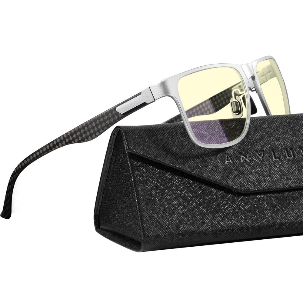 ANYLUV Blue Light Blocking Glasses Men Computer Gaming Glasses Lightweight Al-Mg Metal Anti Eyestrain Eye Protection