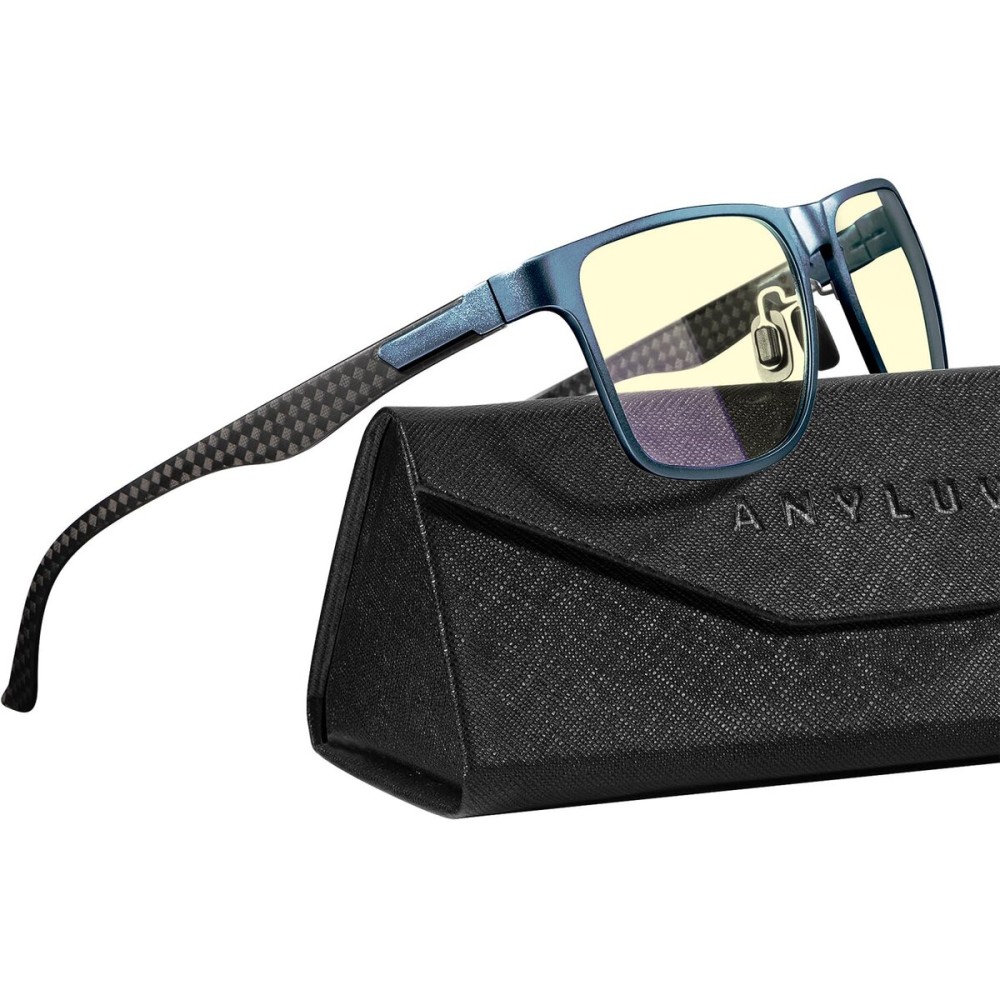 ANYLUV Blue Light Blocking Glasses Men Computer Gaming Glasses Lightweight Al-Mg Metal Anti Eyestrain Eye Protection