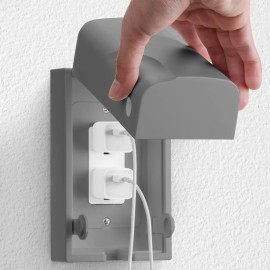 Bates - Baby Safety Outlet Cover Box, Grey, Outlet Covers Baby Proofing, Plug Covers for Electrical Outlets