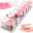 Extra Large Weekly Pill Organizer - XL Vitamin Holder with 7 Detachable AM PM Compartments - Portable Medicine Dispenser for Home and Travel, Big Supplement Container for Weekly or Daily Use, Pink