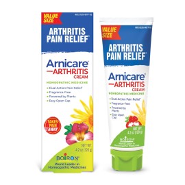 Boiron Arnicare Arthritis Cream for Pain Relief of Knees, Hands, Wrists, Elbows, Joints & Muscles - Quickly Absorbed & Fragrance-Free - 4.2 oz