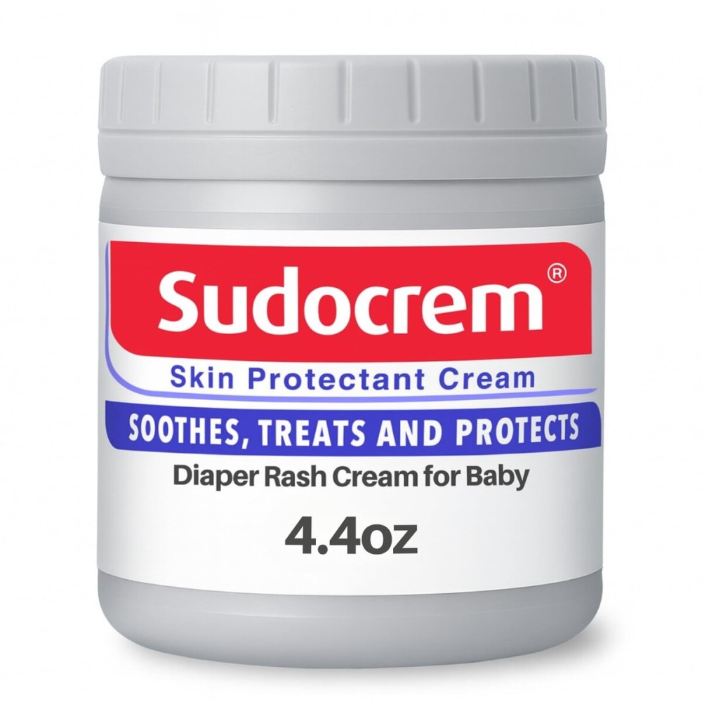 Sudocrem Diaper Rash Cream for Baby\'s Skin, Triple Action Diaper Rash Paste that Soothes, Treats and Protects, 15.29% Zinc Oxide Cream - 4.4oz (125g)