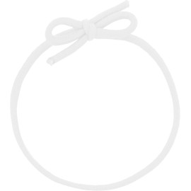 Mandala Crafts 3 Inches Pre-Tied Stretch Loops with Pre Tied Bows from Elastic Ribbon - 100 White Elastic Bows Boxes Bows Tags Gift Elastic Wrapping Cord String