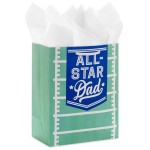 Hallmark 9 Medium Gift Bag with Tissue Paper (All-Star Dad) for Father\'s Day, Birthdays, Valentine\'s Day