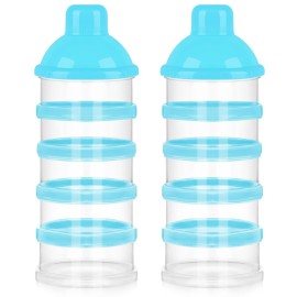 Accmor Formula Dispenser On The Go, 5 Compartments Stackable Formula Container for Travel, Baby Milk Powder Kids Snack Container, BPA Free