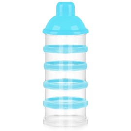 Accmor Formula Dispenser On The Go, 5 Compartments Stackable Formula Container for Travel, Baby Milk Powder Kids Snack Container, BPA Free