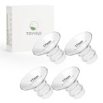 TOVVILD 17mm Flange Inserts for 24mm Flange/Shield, Compatible with Momcozy/MOMMED/Spectra Breast Pumps, Pump Parts Replace (4PCS 17mm)