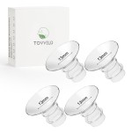 TOVVILD 13mm Flange Inserts for 24mm Flange/Shield, Compatible with Momcozy/MOMMED/Spectra Breast Pumps, Pump Parts Replace (4PCS 13mm)