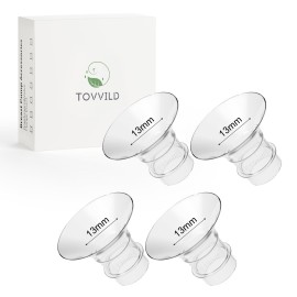 TOVVILD 13mm Flange Inserts for 24mm Flange/Shield, Compatible with Momcozy/MOMMED/Spectra Breast Pumps, Pump Parts Replace (4PCS 13mm)