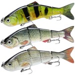 TRUSCEND Fishing Lures for Bass Trout Swimbaits for Bass Fishing Segmented Multi Jointed Swim Baits Slow Sinking Swimming Lures for Freshwater Saltwater Fishing Gear Lure Kit Gifts Plugs