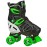 Roller Derby Trac Star Adjustable Skates for Kids, Beginners, Youth Black/Green Size Large (3-6)