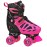 Roller Derby Trac Star Adjustable Skates for Kids, Beginners, Youth Pink Daisy Size Large (3-6)