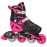 Roller Derby Tracer Adjustable Inline Skates for Boys, Girls, Kids, Beginners, Youth Black/Pink Size Medium (2-5)