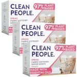 The Clean People Fabric Softener Sheets - Dryer Sheets - Softens & Removes Static Cling - Vegan Laundry Softener, Essential Oils - Spring 360 Pack