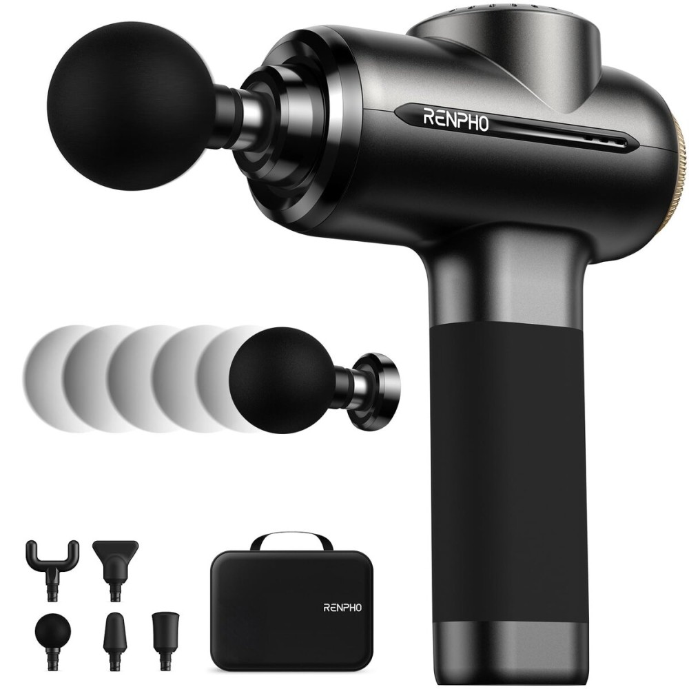 RENPHO Massage Gun, Deep Tissue Back Massage with 8-12mm Adjustable Amplitude Heavy-Duty, Christmas Gifts, Percussion Professional Muscle Massager Gun for Athtetes & Home Use