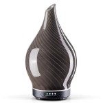 Porseme 150ml Essential Oil Diffuser Glass Color Changing Aroma Air Diffusers Aromatherapy Ultrasonic Cool Mist Humidifier 6 Running Hours Waterless Auto-Off for Sleeping Yoga Office Spa (Pure Grey)