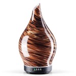 Porseme 150ml Essential Oil Diffuser Glass Color Changing Aroma Air Diffusers Aromatherapy Ultrasonic Cool Mist Humidifier 6 Running Hours Waterless Auto-Off for Sleeping Yoga Office Spa (Dark Golden)