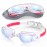 Aegend Swim Goggles, Swimming Goggles No Leaking Full Protection Adult Men Women Youth, Raspberry-red White