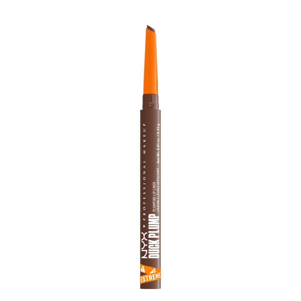NYX PROFESSIONAL MAKEUP Duck Plump Plumping Lip Liner, Matte Pencil With Up To 10HR Wear, Syringe Sienna (Sienna Brown Lip Liner)