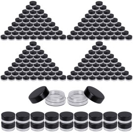 Houseables Sample Containers, Sample Jars, Lip Balm Containers, Mini Jars with Lids, Small, Empty for Makeup, Powder, Gloss, Cosmetic, Tiny, Chapstick, Dab, Wax, Scrub, Little, Plastic, 3 Gram, 200PK