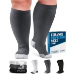 Doctor\'s Select Plus Size Compression Socks Wide Calf - Up to 6XL | 20-30 mmHg | Women\'s Wide Calf Socks | Black, White, Gray