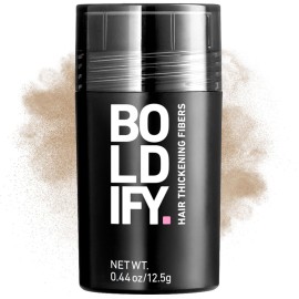 BOLDIFY Hair Fibers (12.5g) - Fill In Thinning and Fine Hair for an Instantly Fuller, Thicker Look - 14 Shades for Women & Men - Medium Blonde