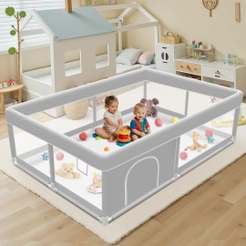 Baby Playpen 6550Inch, Playpen for Babies and Toddlers, Play Pen Pin Indoor Outdoor Baby Play Fence