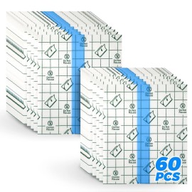 60 Pcs - Cut Sheets 4 in x 4.8 in Tattoo Aftercare Waterproof Bandages Tattoo Cover Up Tape, Tattoo Supplies Second Skin Transparent Film Wound Healing Protective Clear Sterile and Safe Bandages