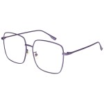 Dollger Blue Light Blocking Glasses women Oversized Fashion Bluelight Glasses matal square Eyeglasses Frame Purple