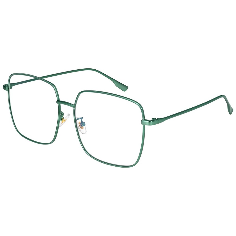 Dollger Blue Light Blocking Glasses women Oversized UV Green Fashion Bluelight Glasses matal square Eyeglasses Frame Green
