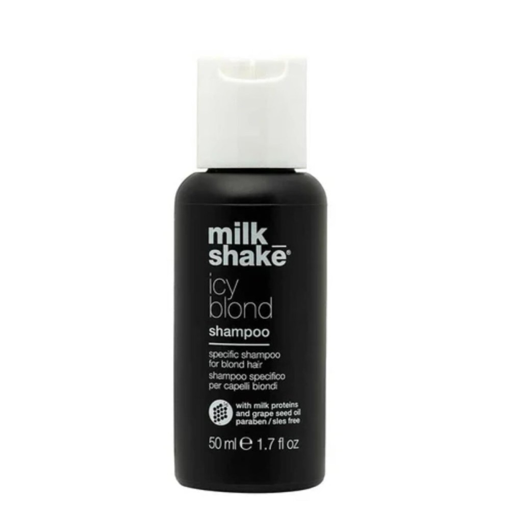 milk_shake icy blond shampoo | award winning shampoo with black pigment to cool brassy tones and enhance platinum blonde hair | ideal for maintaining icy, ash-toned color 1.7 fl.oz