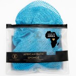 BELLANOMI African Exfoliating Net Sponge, Authentic, Ethically sourced from Nigeria, 45 inches Long, Back Scrubber for Daily use (Baby Blue)