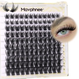 Eyelash Clusters Wispy Lash Extensions Natural Individual Lashes D-Curly Cluster Lashes 10-18MM DIY at Home Cluster Eyelash Extensions 120 Pcs Eye Lash Clusters by Mavphnee
