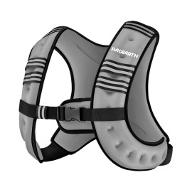 PACEARTH Weighted Vest,6lb/8lb/10lb/12lb/16lb/20lb/25lb/30lb Weight Vest with Reflective Stripe, Body Weight Vests for Women, Men, Weight Loss Workout, Strength Training, Running, Walking, Jogging